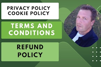 write website or app gdpr privacy policy, terms and conditions and refund policy