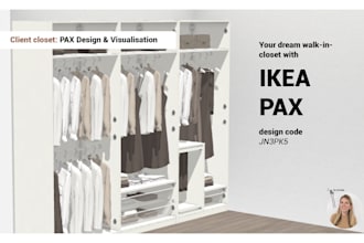 design your ikea pax closet and photoshop it into your space