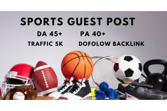 do sports guest post on sports website with dofollow backlink