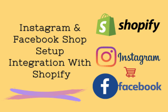 set up facebook, instagram shop and integrate with shopify