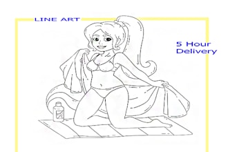 create vector line art, illustrations,drawing,outline