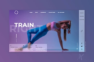 design modernistic landing or or home page of wordpress site