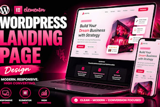 design wordpress landing page using elementor