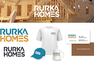 design your modern home builder, home construction or home remodel business logo