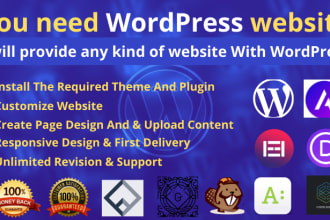 design wordpress website using astra pro, divi, avada theme