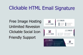 create clickable HTML email signature and template