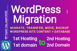 backup, clone, migrate wordpress site to another site