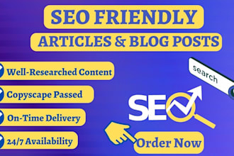 write unique SEO friendly articles or blog posts