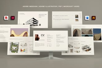 design your professional resume, CV, and architecture portfolio