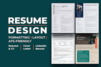 design a professional CV, resume formatting and custom cover letter