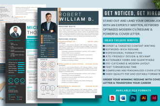 create, revamp, and design a professional CV, resume, and cover letter template
