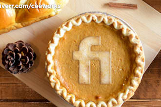 put your logo icon on a pie for thanksgiving