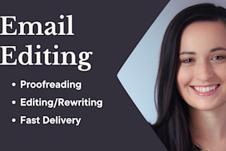 write, edit and proofread professional emails