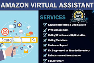 be your reliable amazon virtual assistant and admin support
