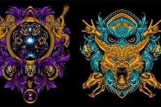 make vintage illustration with engraving style