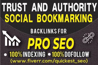 seo dofollow bookmarking submission backlinks for pro service