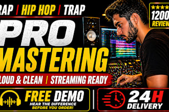 master your rap, hip hop or trap song professionally in 24 hours