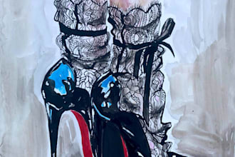 draw a fashion illustration of shoes