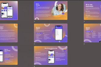 design a professional company presentation deck slides