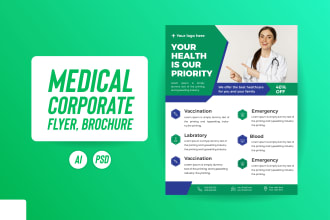 do stunning medical healthcare dental corporate flyer or brochure