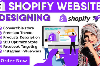 design high converting shopify dropshipping store and shopify website