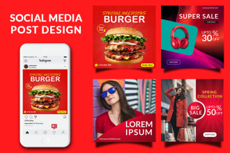 create instagram template and facebook cover in 12 hours