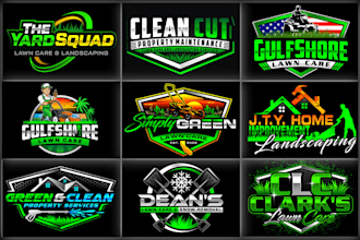 do agriculture tree landscape and lawn care logo
