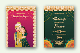 design an indian wedding card invitation