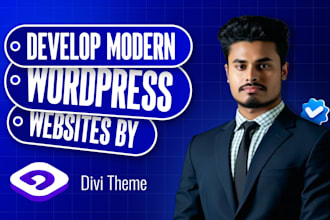 design and customize wordpress website using divi theme