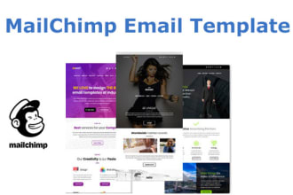 build mailchimp landing page and email template in 6 hours