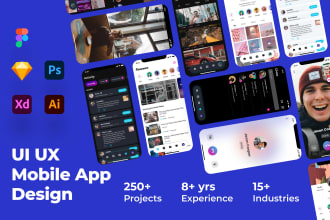 do figma mobile app design, mobile app UI UX design, mobile website design