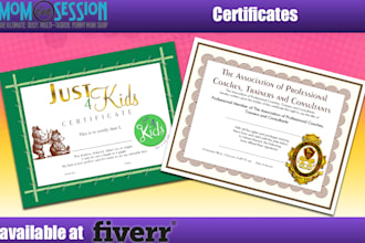 design a custom certificate, gift certificate, coupon or voucher
