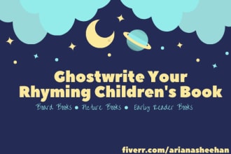 ghostwrite your rhyming kids book or ebook