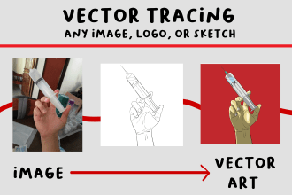vector trace image to high resolution vector