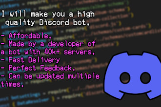 make you a high quality discord bot
