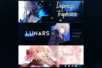 design you a twitter, youtube, facebook or twitch banner