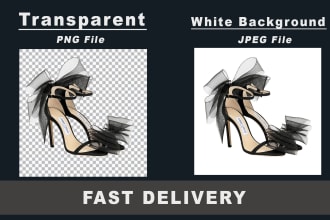 remove background and make transparent, resizing