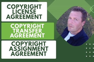 write copyright license, copyright transfer or assignment agreement or contract