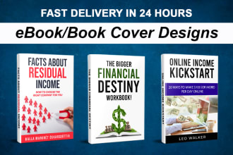 do book cover and ebook cover design with free 3d mockup