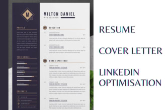 create, review a 2025 professional resume, cv, cover letter