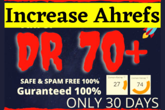 increase ahrefs DR domain rating 70 from any point
