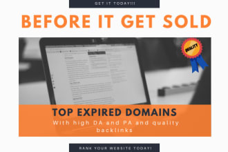 find expired domain with high da pa having quality backlinks