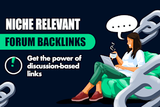 seo niche forum backlinks high dr da sites crowd marketing service link building