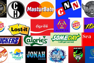 make a spoof or parody logo