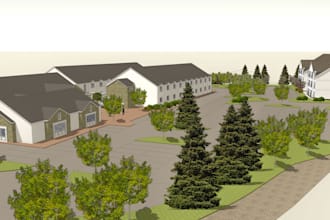 make any 3d site, model and landscape design in sketchup