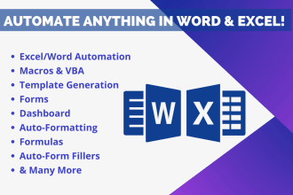automate word, excel, forms using macros vba