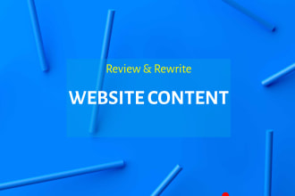 review and rewrite your website content