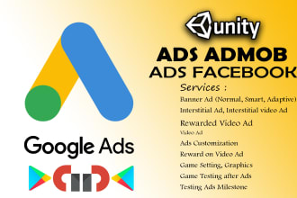 integrate admob ads and facebook ads into unity game
