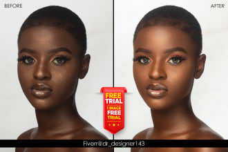 photo retouching, headshot image editing with quick delivery
