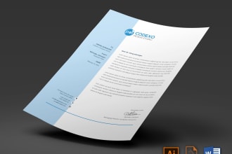 design professional letterhead with editable word template